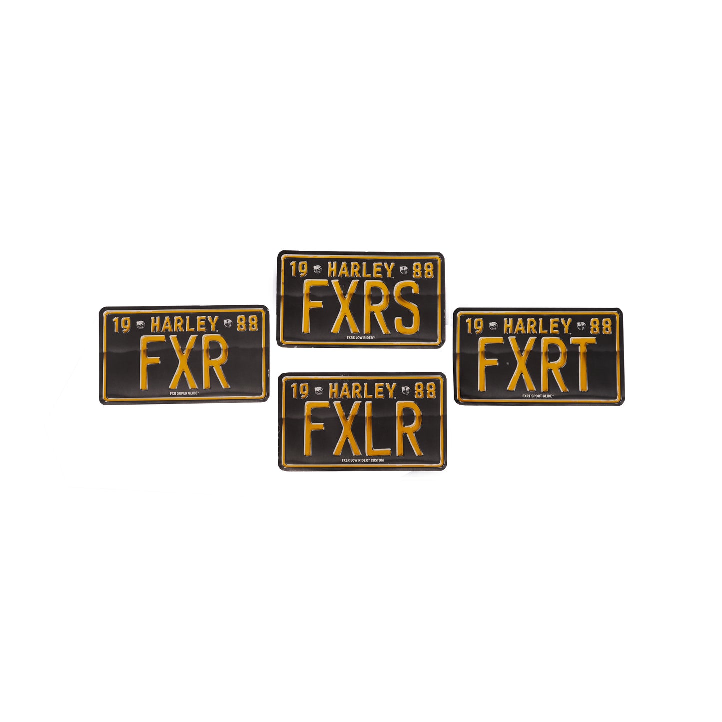 Vintage 1988 Harley FXR Dealer License Plate Sign – Original Paper Display