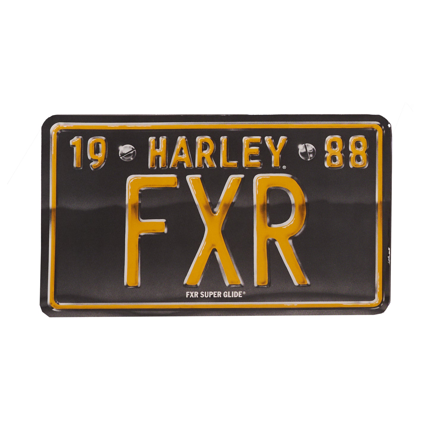 Vintage 1988 Harley FXR Dealer License Plate Sign – Original Paper Display
