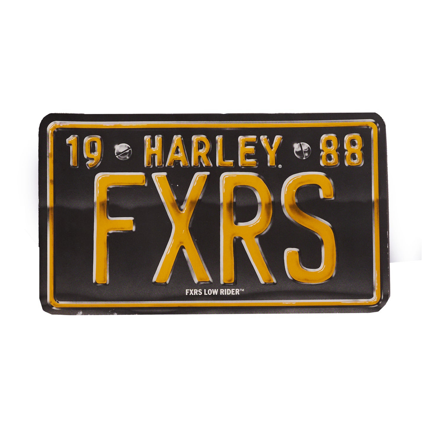 Vintage 1988 Harley FXR Dealer License Plate Sign – Original Paper Display