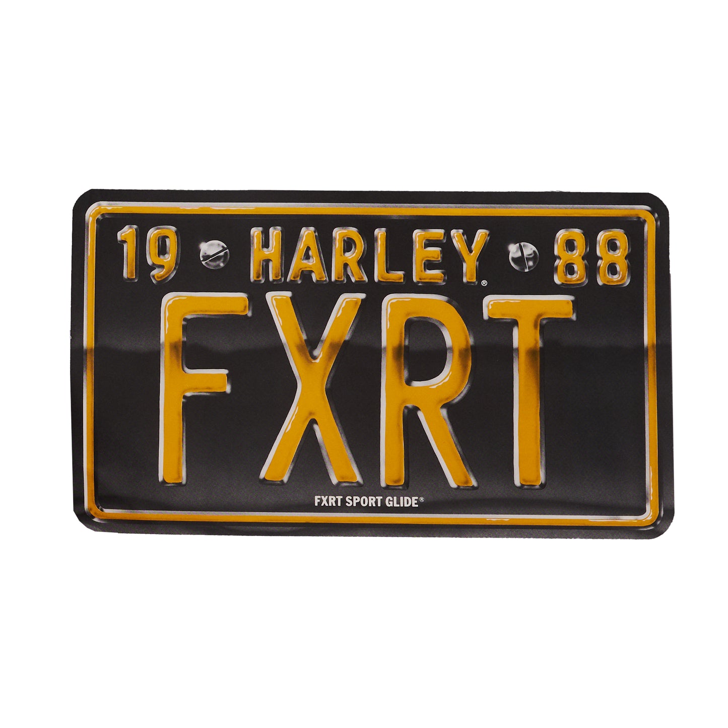 Vintage 1988 Harley FXR Dealer License Plate Sign – Original Paper Display