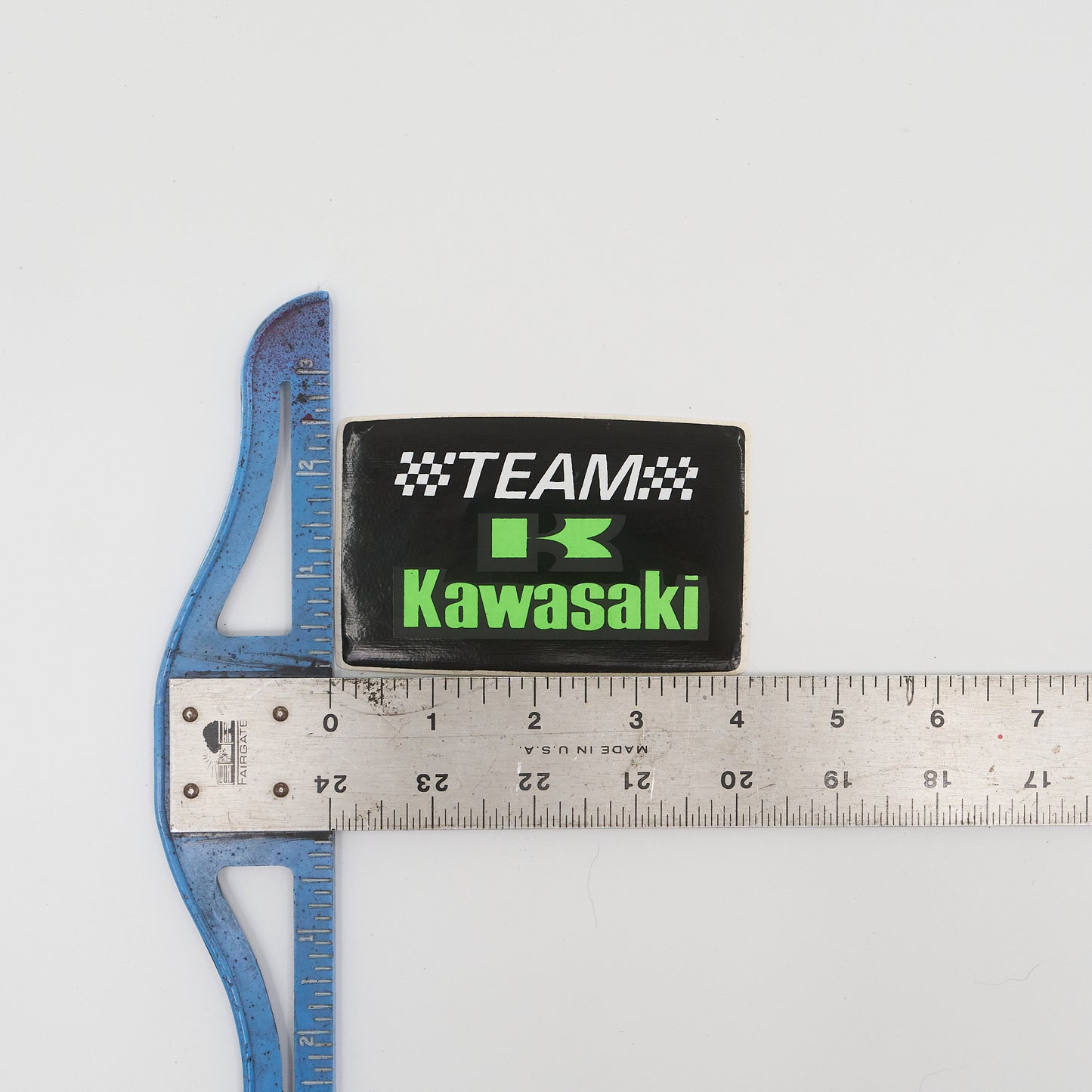 Kawasaki "TEAM" Racing Sticker - Black & Green