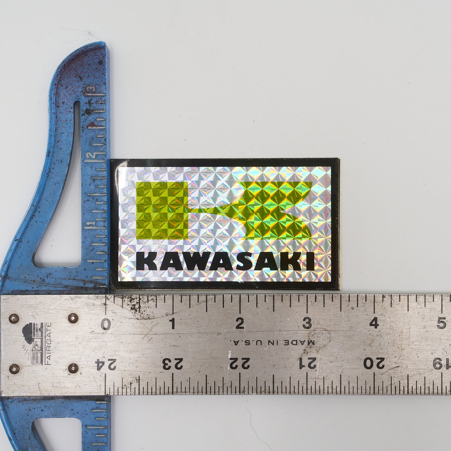 Kawasaki K Logo Sticker Small - Reflective Green