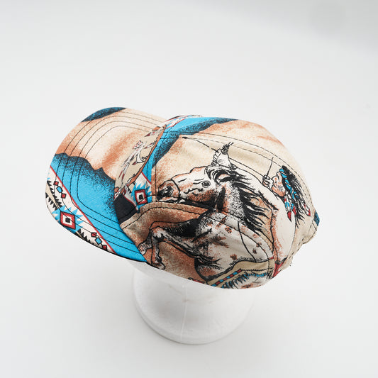 Vintage Southwestern Rider and Horse Five Panel Camp Hat