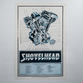 Vintage Super Cycle Cone Shovelhead Cutaway Poster