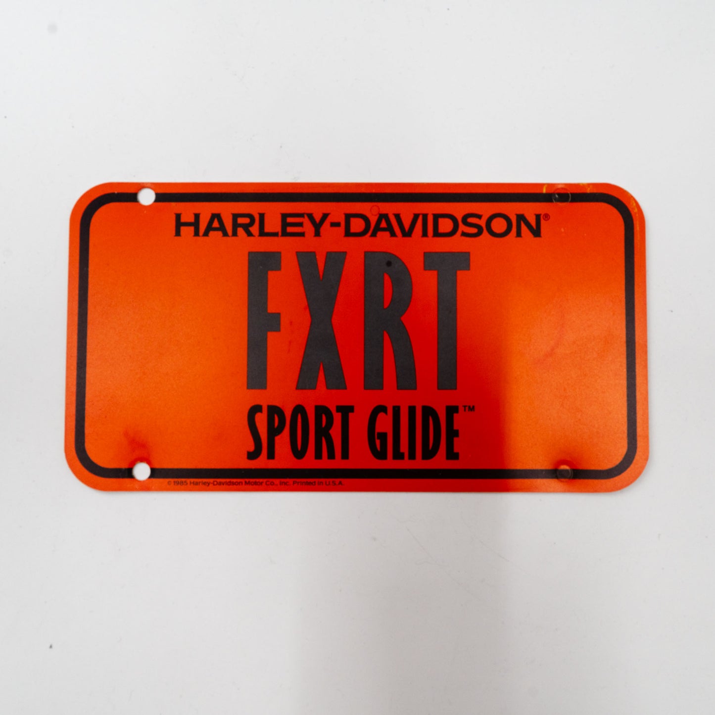 1980's Harley Davidson FXR Dealer Showroom Display License Plate