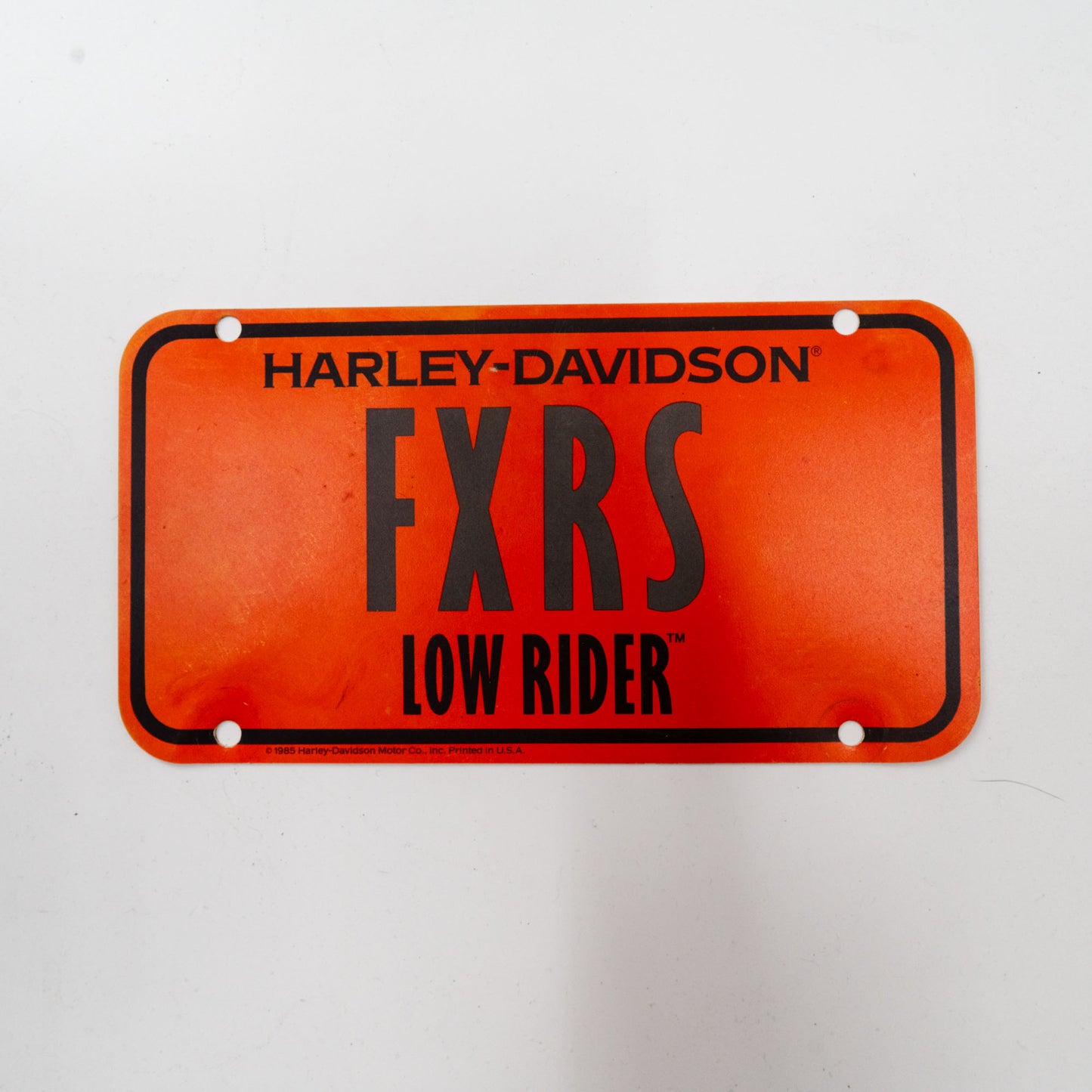 1980's Harley Davidson FXR Dealer Showroom Display License Plate