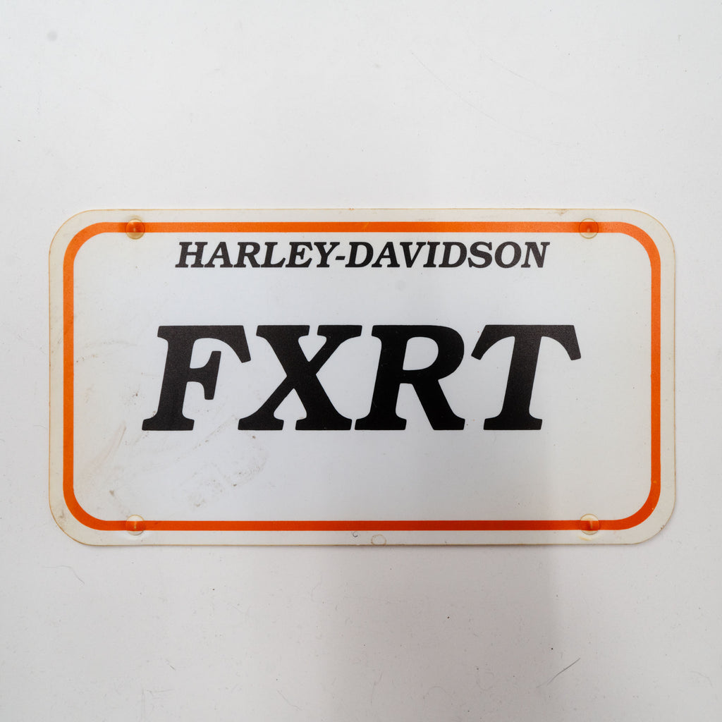 1980's Harley Davidson FXR Dealer Showroom Display License Plate