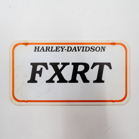 1980's Harley Davidson FXR Dealer Showroom Display License Plate