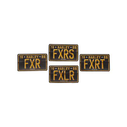Vintage 1988 Harley FXR Dealer License Plate Sign – Original Paper Display