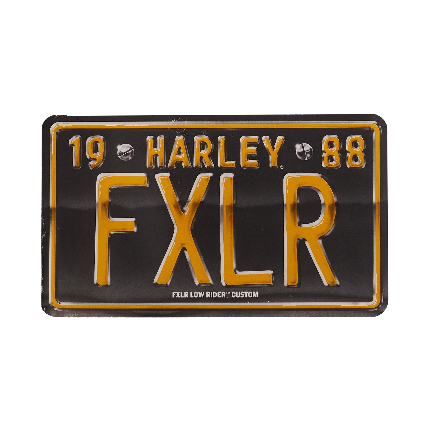 Vintage 1988 Harley FXR Dealer License Plate Sign – Original Paper Display