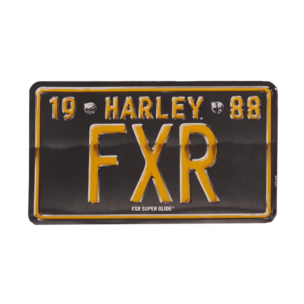 Vintage 1988 Harley FXR Dealer License Plate Sign – Original Paper Display