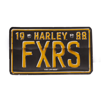 Vintage 1988 Harley FXR Dealer License Plate Sign – Original Paper Display