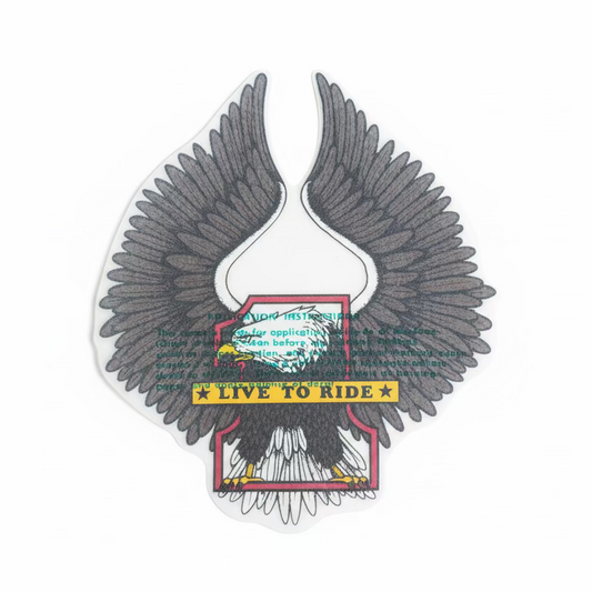 Live to Ride Eagle Window Vinyl Decal
