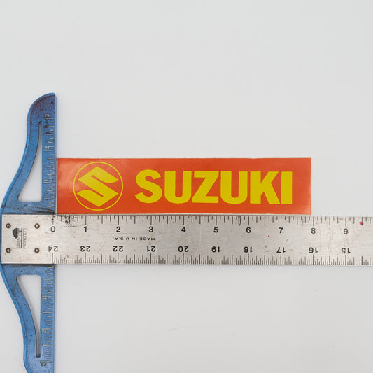 Suzuki Vintage Logo Sticker - Red & Yellow 80s