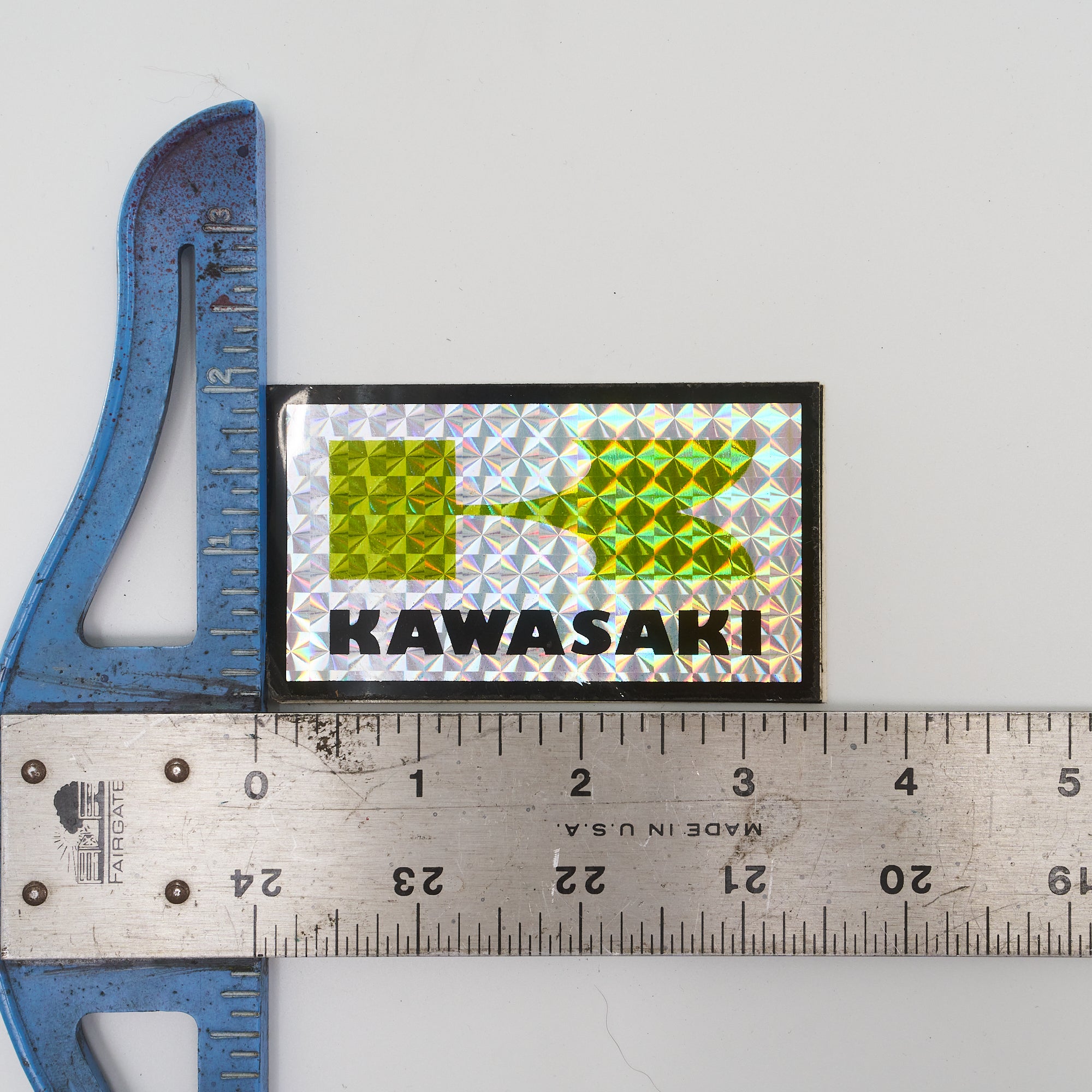 Kawasaki K Logo Sticker Small - Reflective Green