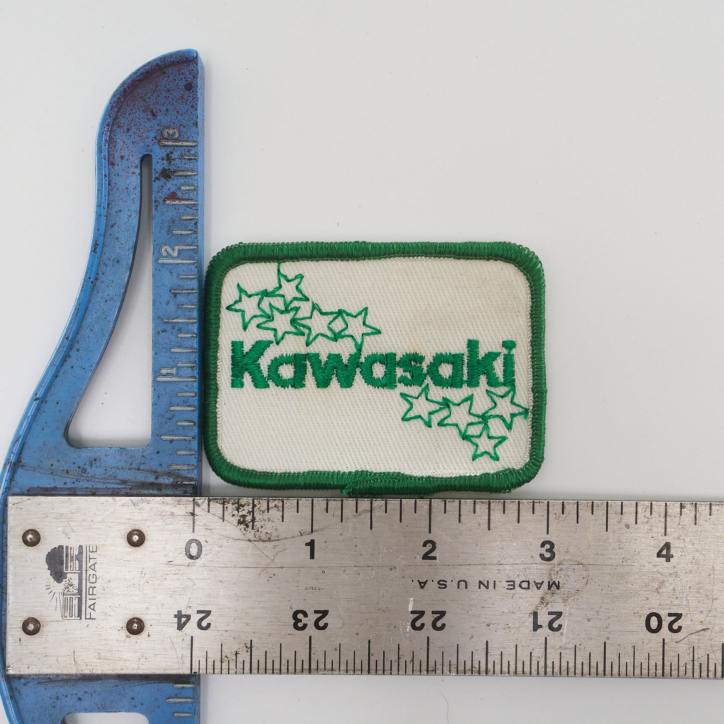 Kawasaki Starburst Logo Patch - Green & White