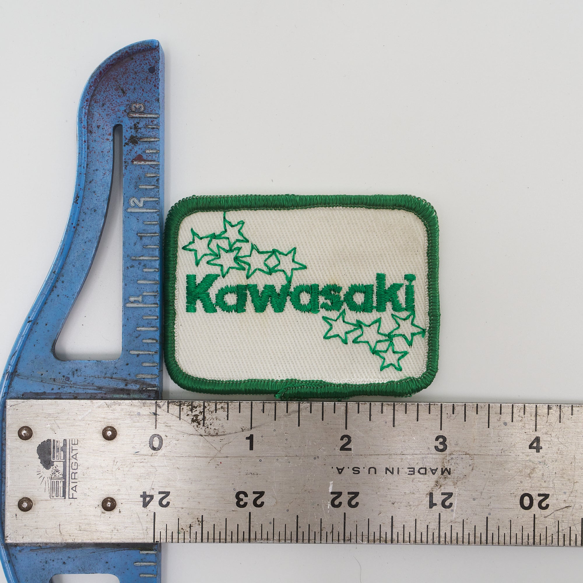 Kawasaki Starburst Logo Patch - Green & White