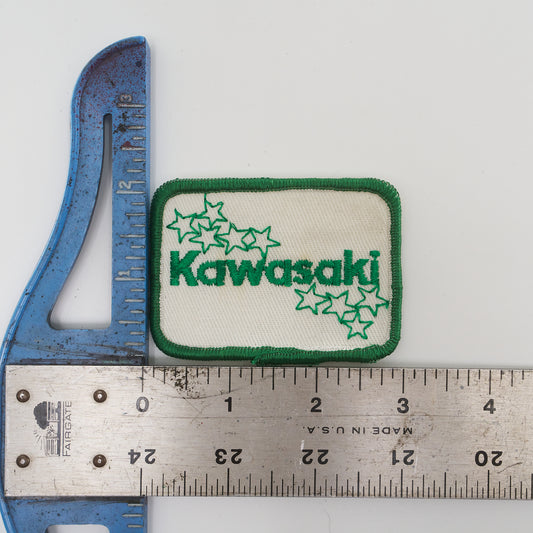 Kawasaki Starburst Logo Patch - Green & White
