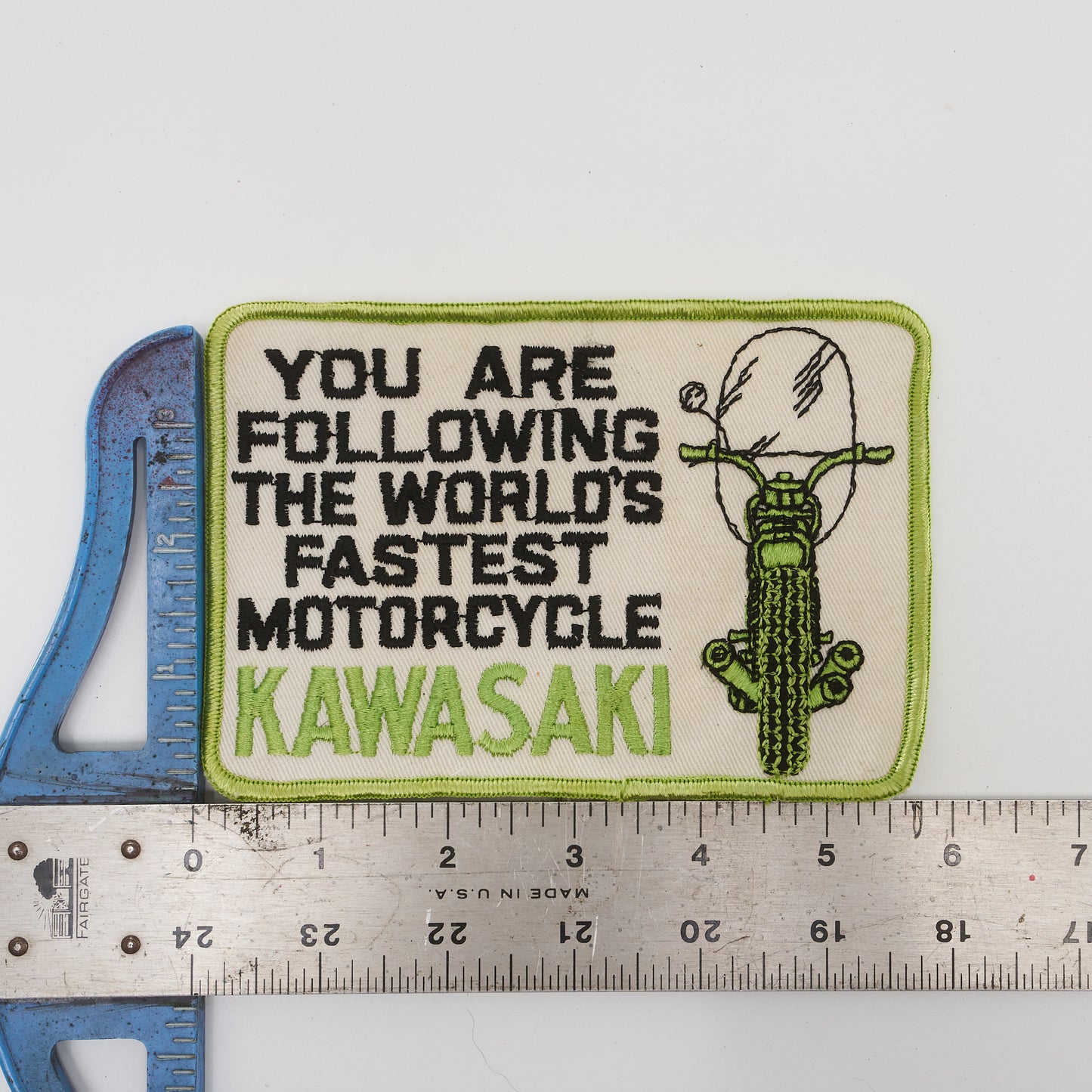 Kawasaki Fastest Motorcycle Patch - Green & White