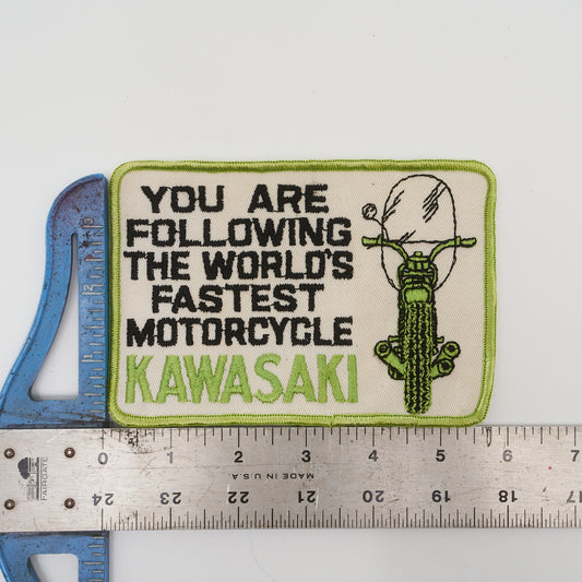 Kawasaki Fastest Motorcycle Patch - Green & White