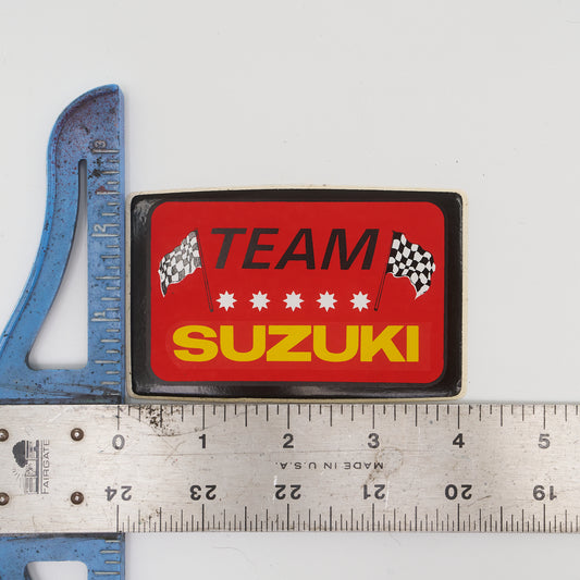 Suzuki Team Suzuki Sticker - Red & Yellow 80s