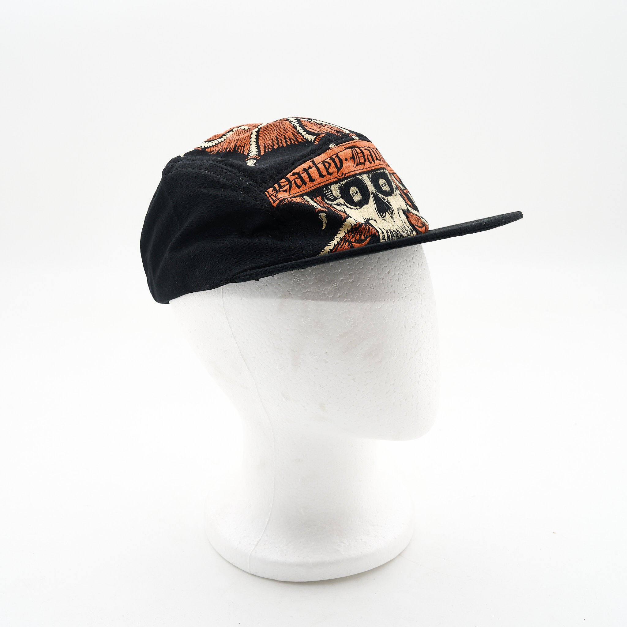 John Jordan Orange Batwing Top Wing Five Panel Camp Hat