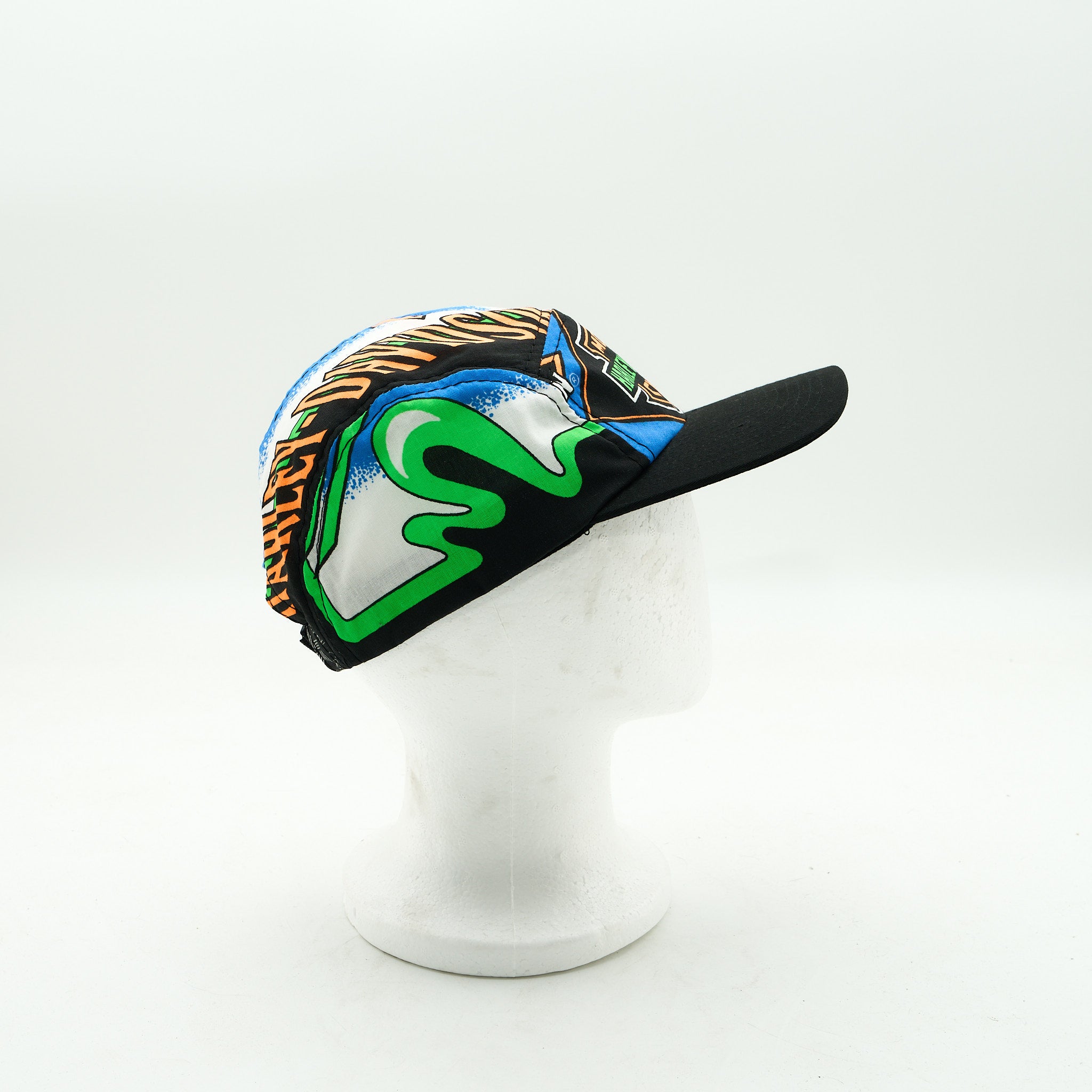 Harley Davidson Green, Blue and Orange Five Panel Camp Hat