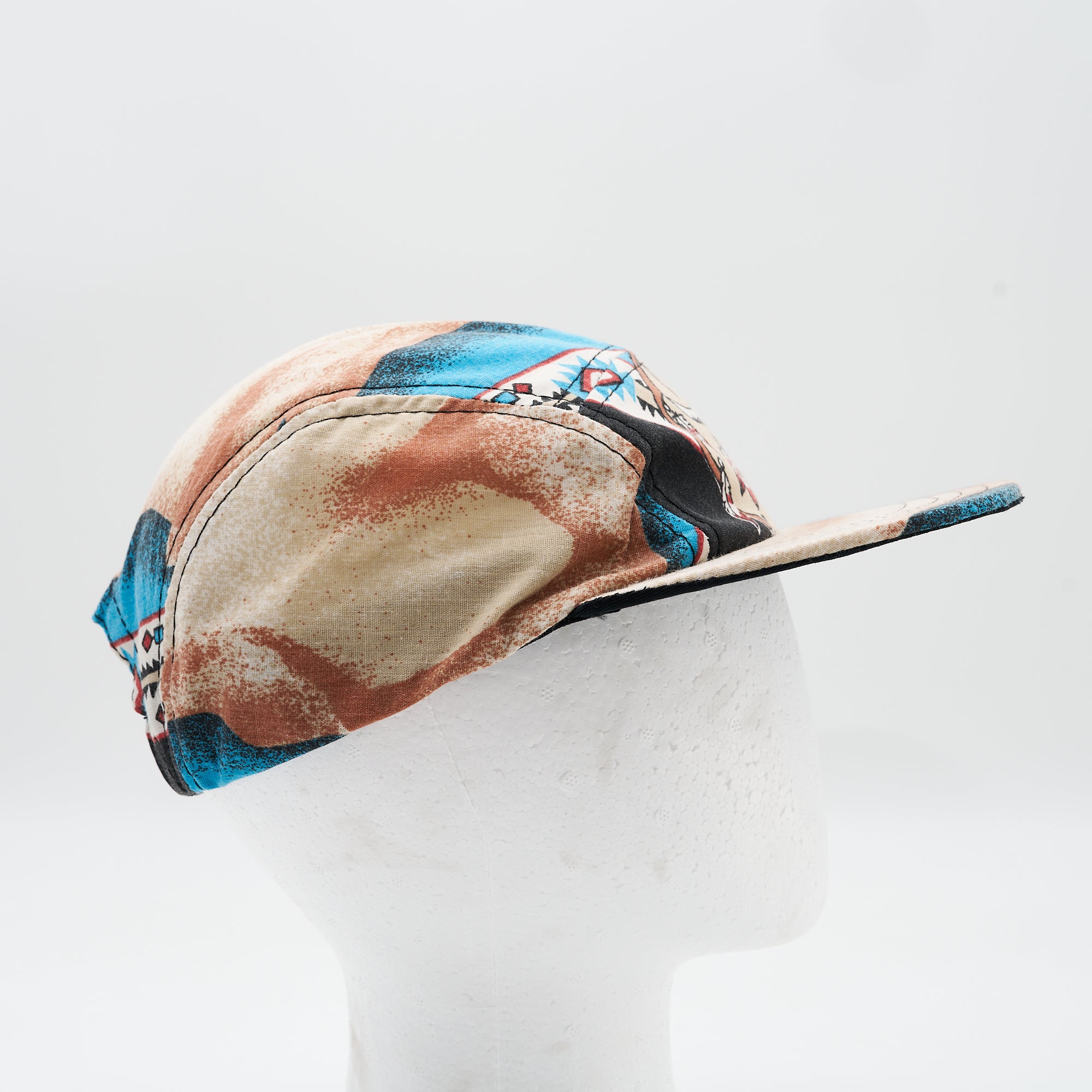 Vintage Southwestern Rider and Horse Five Panel Camp Hat