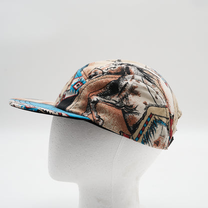 Vintage Southwestern Rider and Horse Five Panel Camp Hat