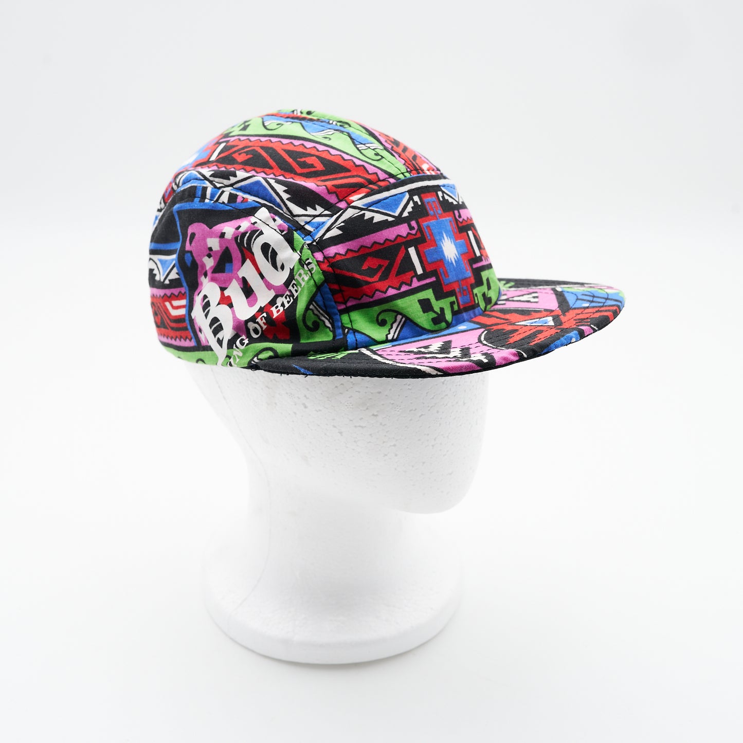 Budweiser King of Beers Vintage Pattern Five Panel Camp Hat