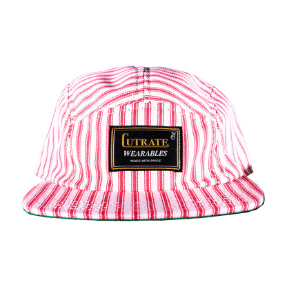 Engineer Striped Hickory 5 Panel Hat