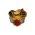 Harley-Davidson JD Sidecar and Bar & Shield Gold Holographic Sticker