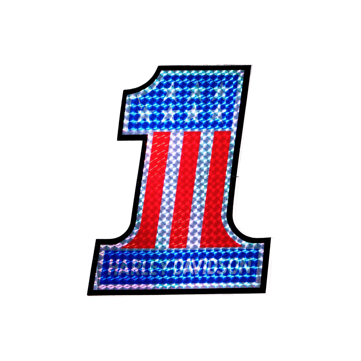 Classic Harley-Davidson Number 1 Holographic Sticker