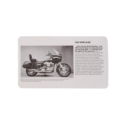 Vintage 1988 Harley FXR Dealer License Plate Sign – Original Paper Display