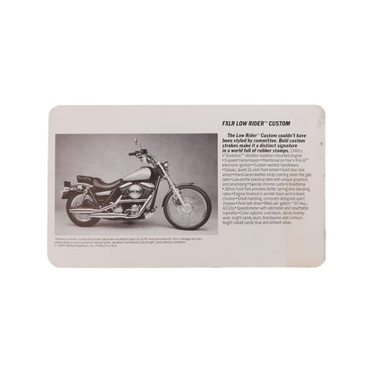 Vintage 1988 Harley FXR Dealer License Plate Sign – Original Paper Display