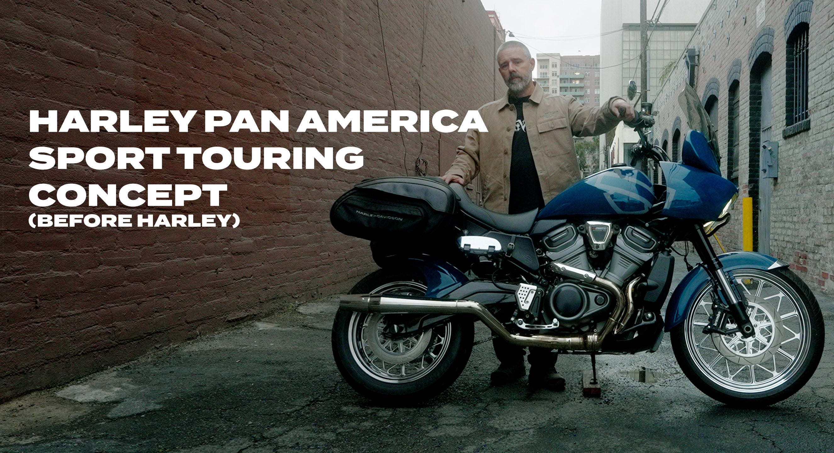 Load video: The ORIGINAL Sport-Touring Pan America Concept (before Harley)